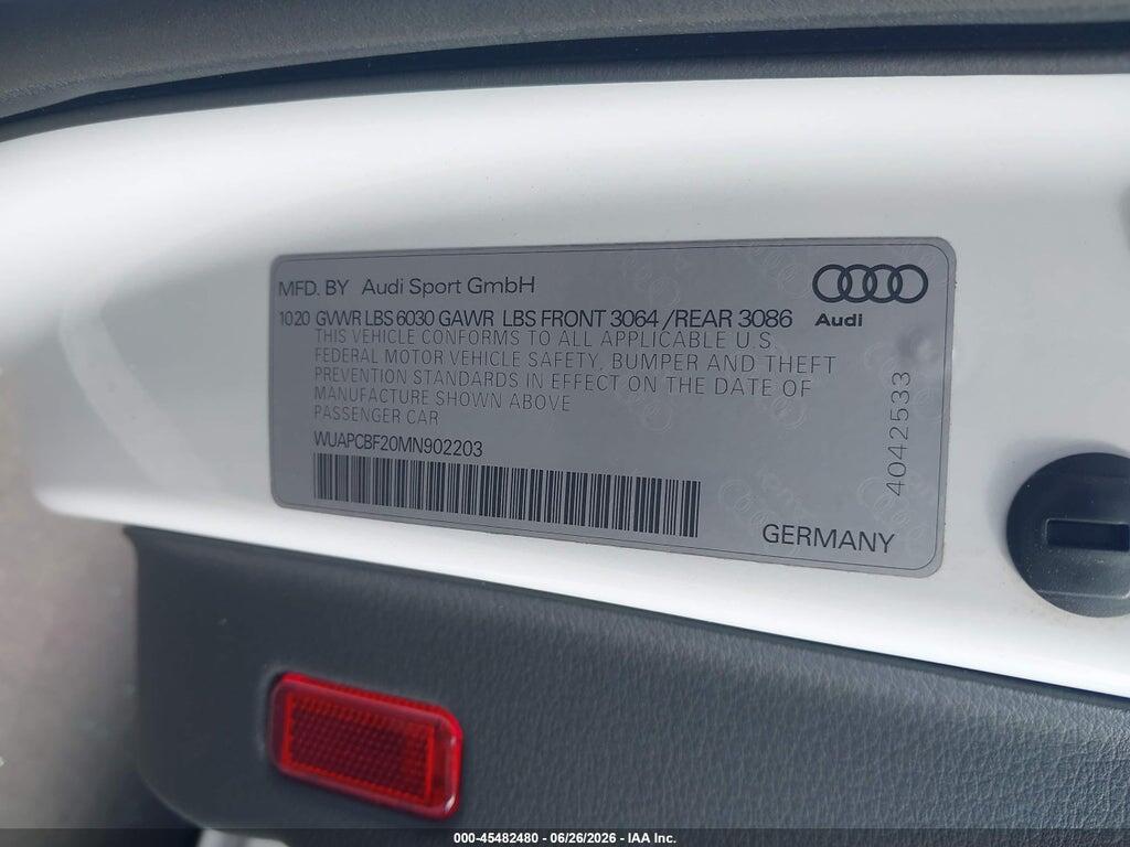 WUAPCBF20MN902203 2021 AUDI RS 7 SPORTBACK photo no. 9