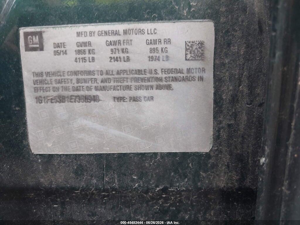 1G1PE5SB1E7380940 2014 CHEVROLET CRUZE photo no. 9