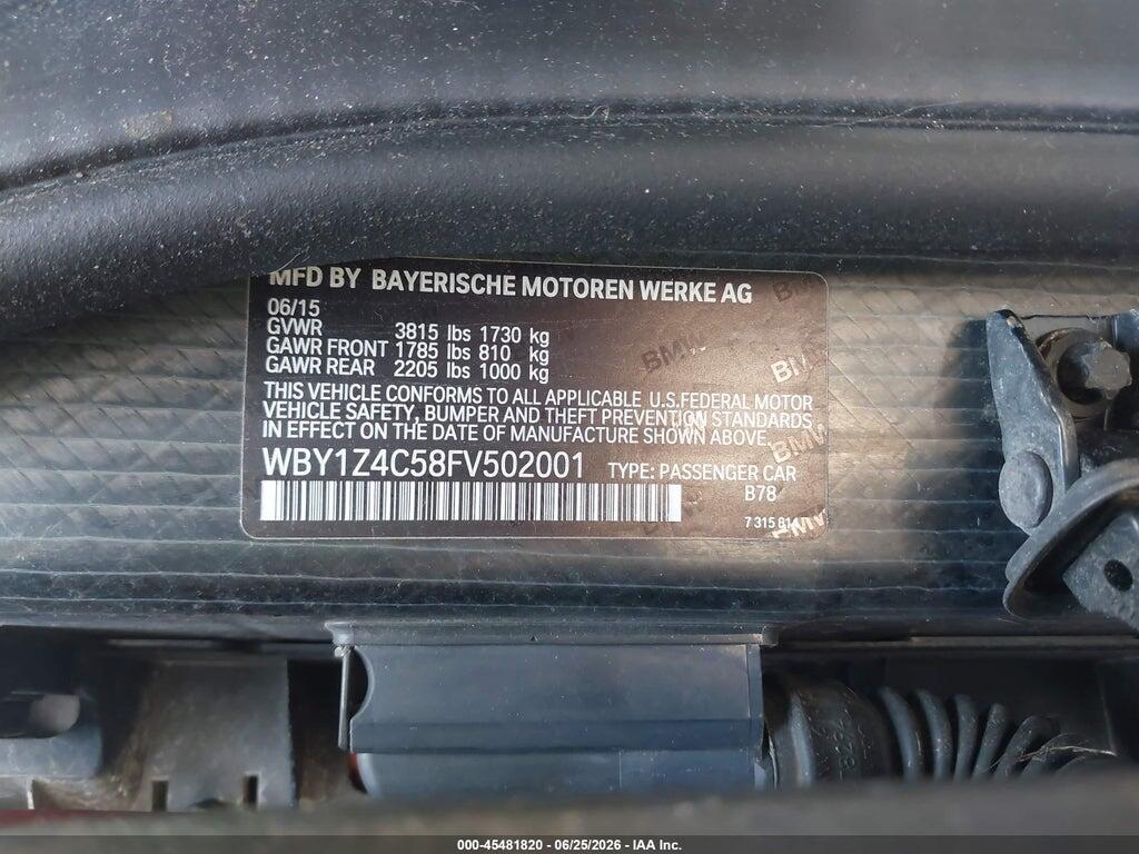 WBY1Z4C58FV502001 2015 BMW I3 photo no. 9