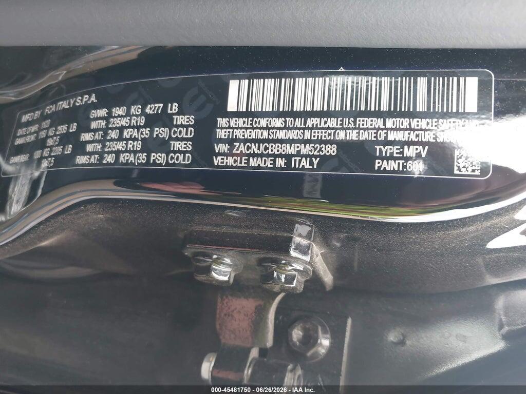 ZACNJCBB8MPM52388 2021 JEEP RENEGADE photo no. 9