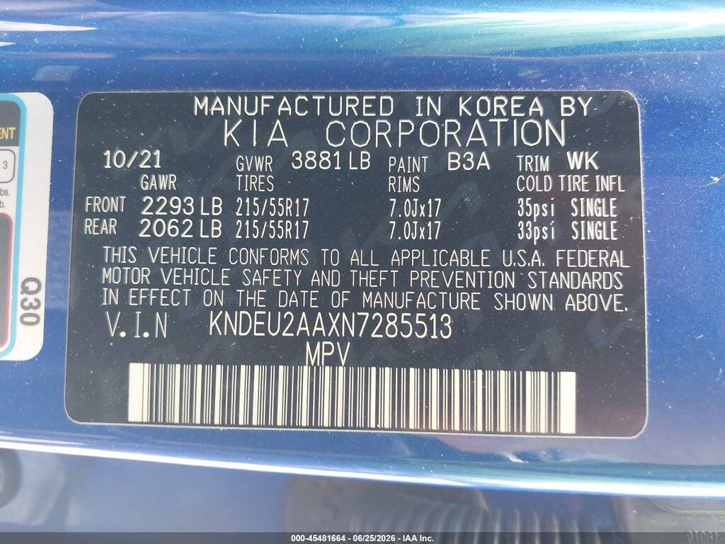 KNDEU2AAXN7285513 2022 KIA SELTOS photo no. 9