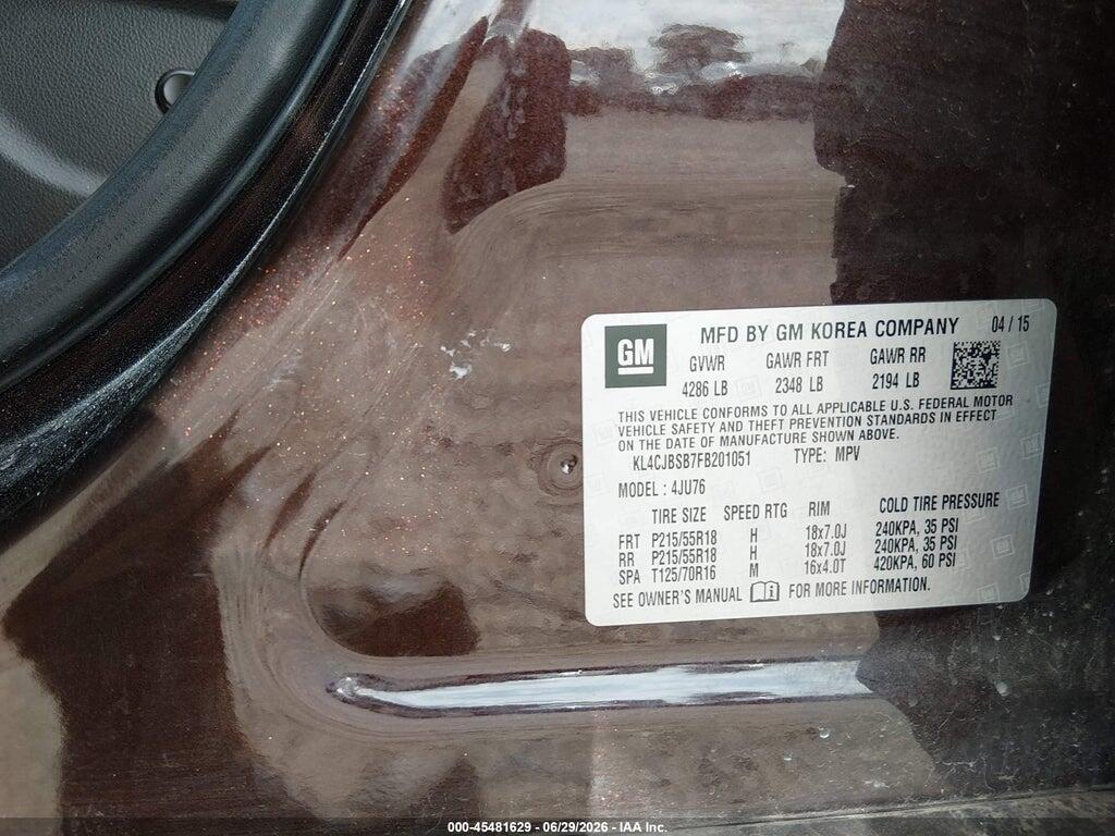 KL4CJBSB7FB201051 2015 BUICK ENCORE photo no. 9