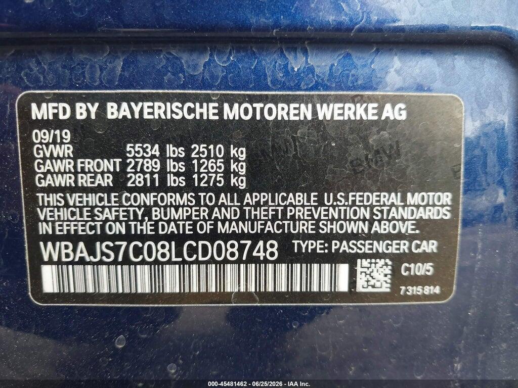 WBAJS7C08LCD08748 2020 BMW M550I photo no. 9