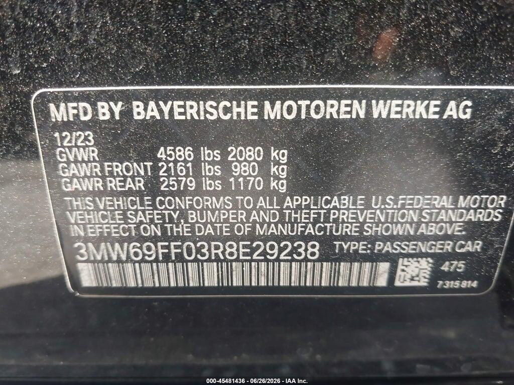 3MW69FF03R8E29238 2024 BMW 330I photo no. 9