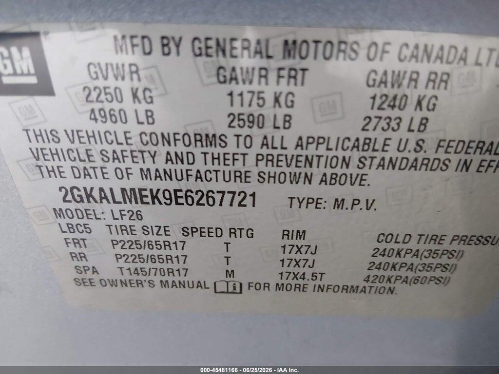 2GKALMEK9E6267721 2014 GMC TERRAIN photo no. 9