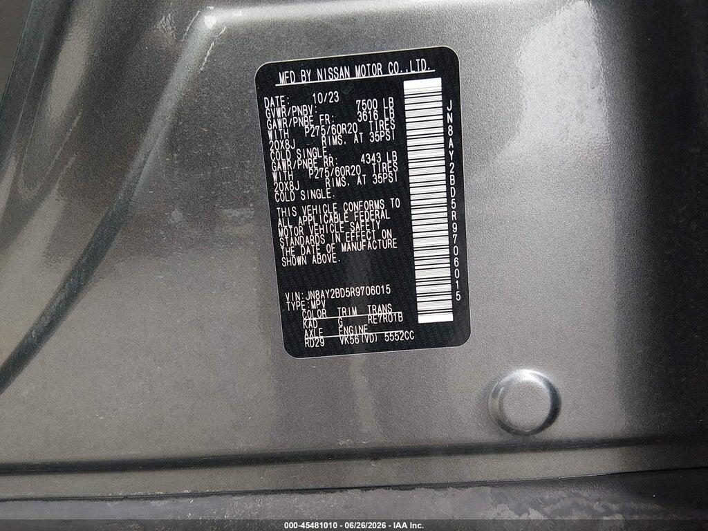 JN8AY2BD5R9706015 2024 NISSAN ARMADA photo no. 9