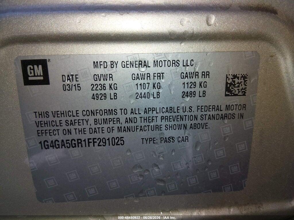 1G4GA5GR1FF291025 2015 BUICK LACROSSE photo no. 9