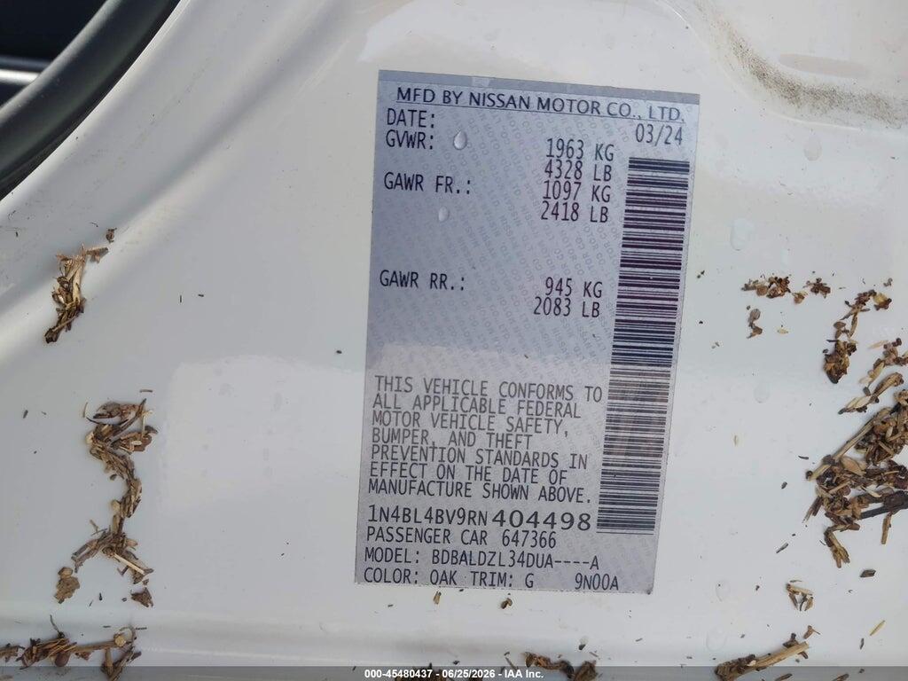 1N4BL4BV9RN404498 2024 NISSAN ALTIMA photo no. 9