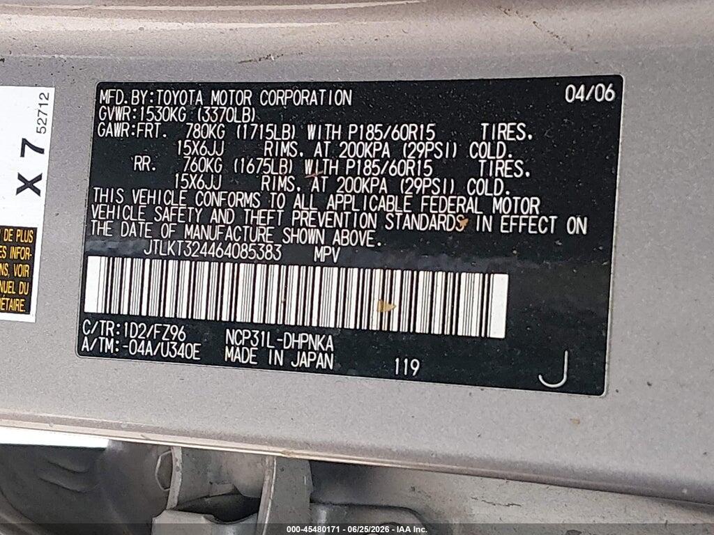 JTLKT324464085383 2006 SCION XB photo no. 9