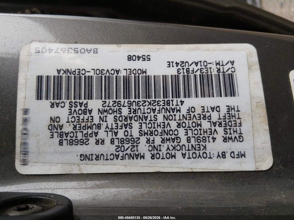 4T1BE32K23U679272 2003 TOYOTA CAMRY photo no. 9