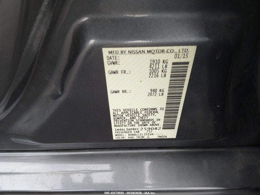 1N4AL3AP8FC259082 2015 NISSAN ALTIMA photo no. 9