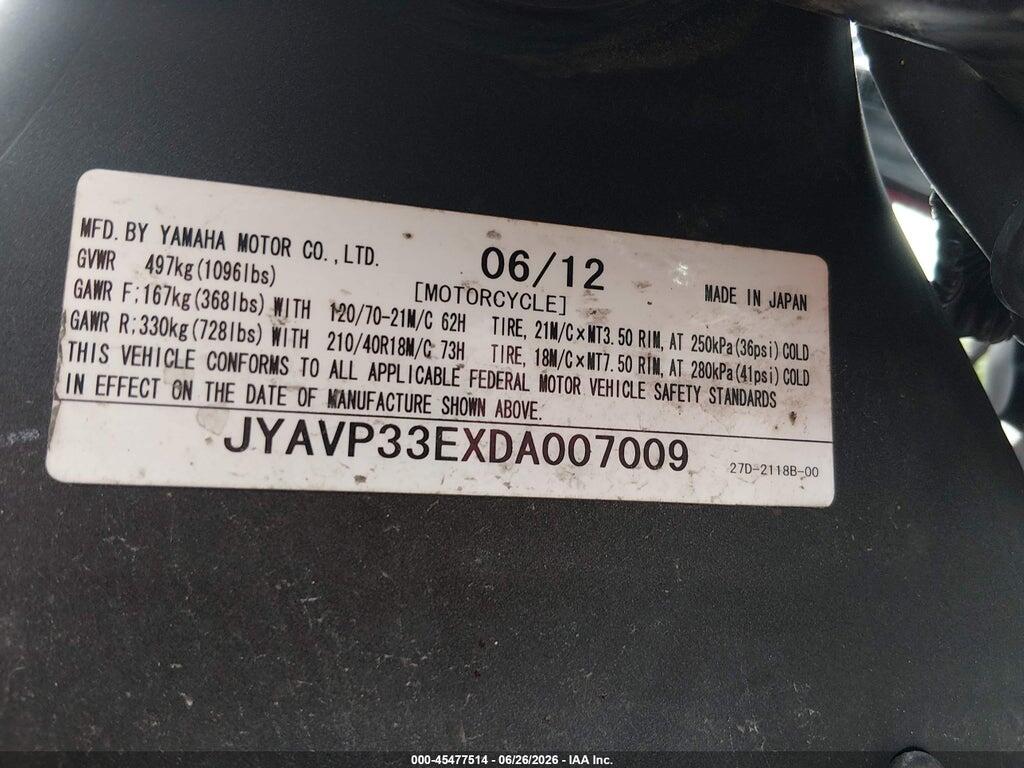 JYAVP33EXDA007009 2013 YAMAHA XVS1300 photo no. 10