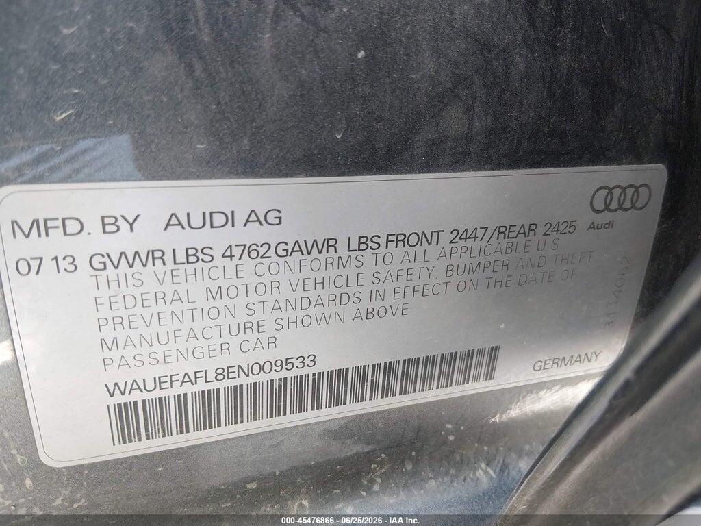 WAUEFAFL8EN009533 2014 AUDI A4 photo no. 9