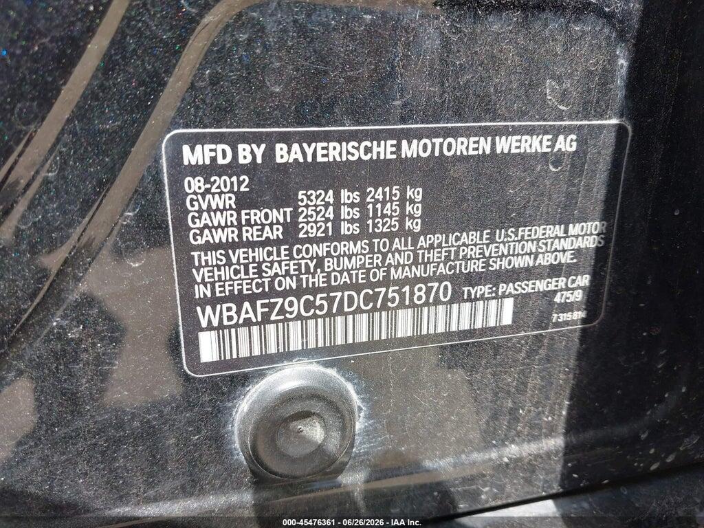 WBAFZ9C57DC751870 2013 BMW ACTIVEHYBRID 5 photo no. 9