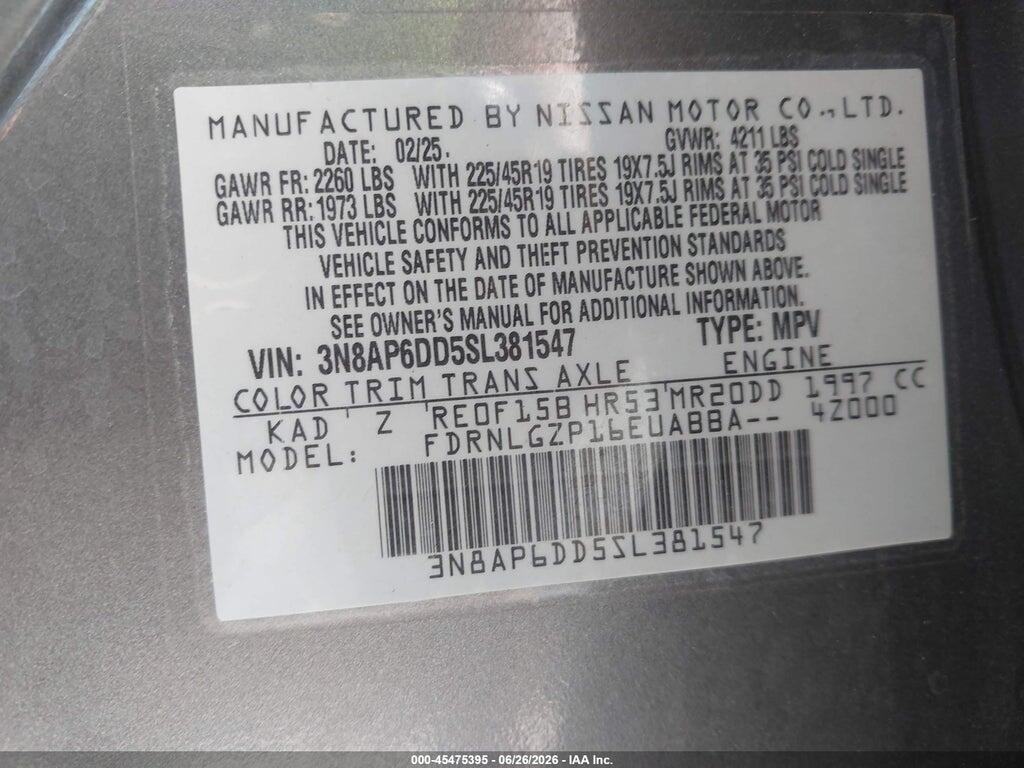 3N8AP6DD5SL381547 2025 NISSAN KICKS photo no. 9