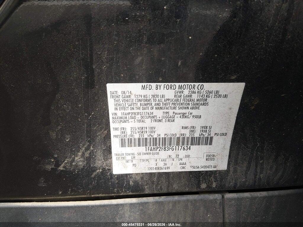1FAHP2F83FG117634 2015 FORD TAURUS photo no. 9