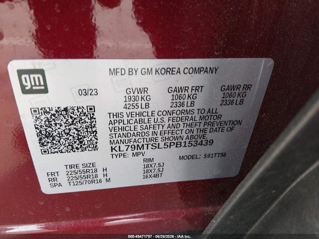 KL79MTSL5PB153439 2023 CHEVROLET TRAILBLAZER photo no. 9