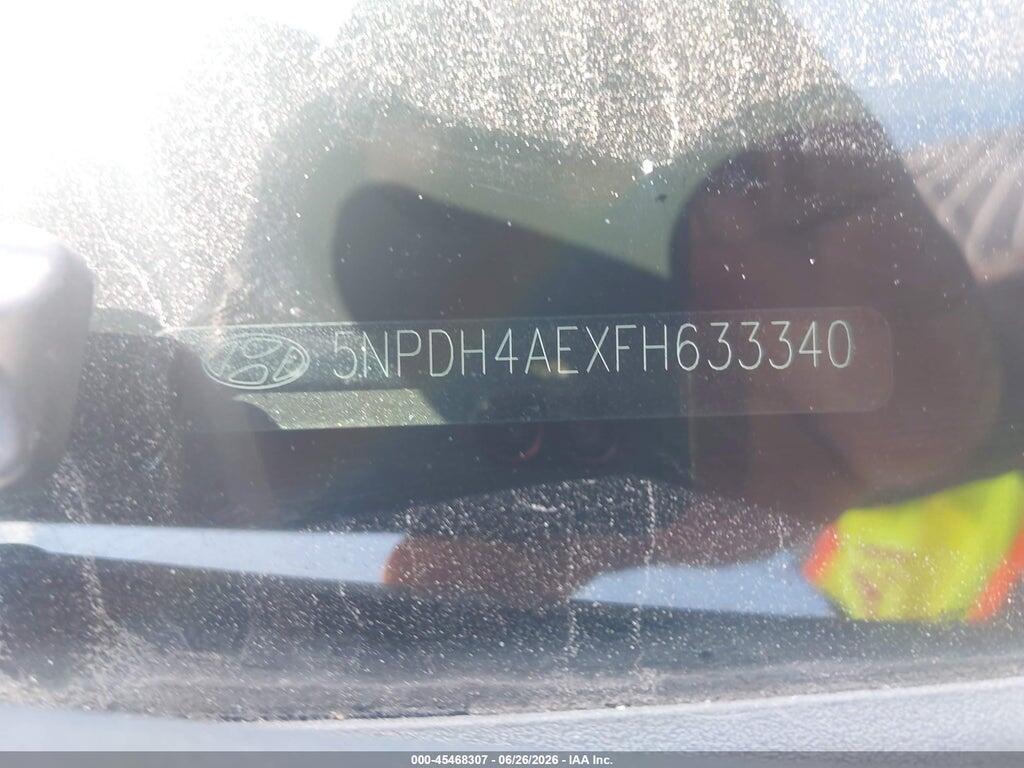 5NPDH4AEXFH633340 2015 HYUNDAI ELANTRA photo no. 9