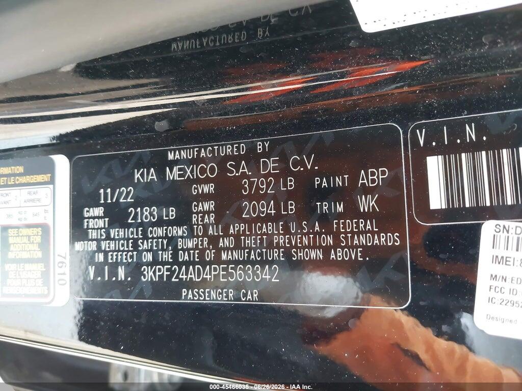 3KPF24AD4PE563342 2023 KIA FORTE photo no. 9