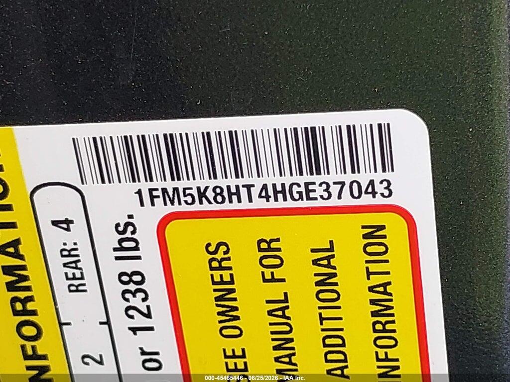 1FM5K8HT4HGE37043 2017 FORD EXPLORER photo no. 9
