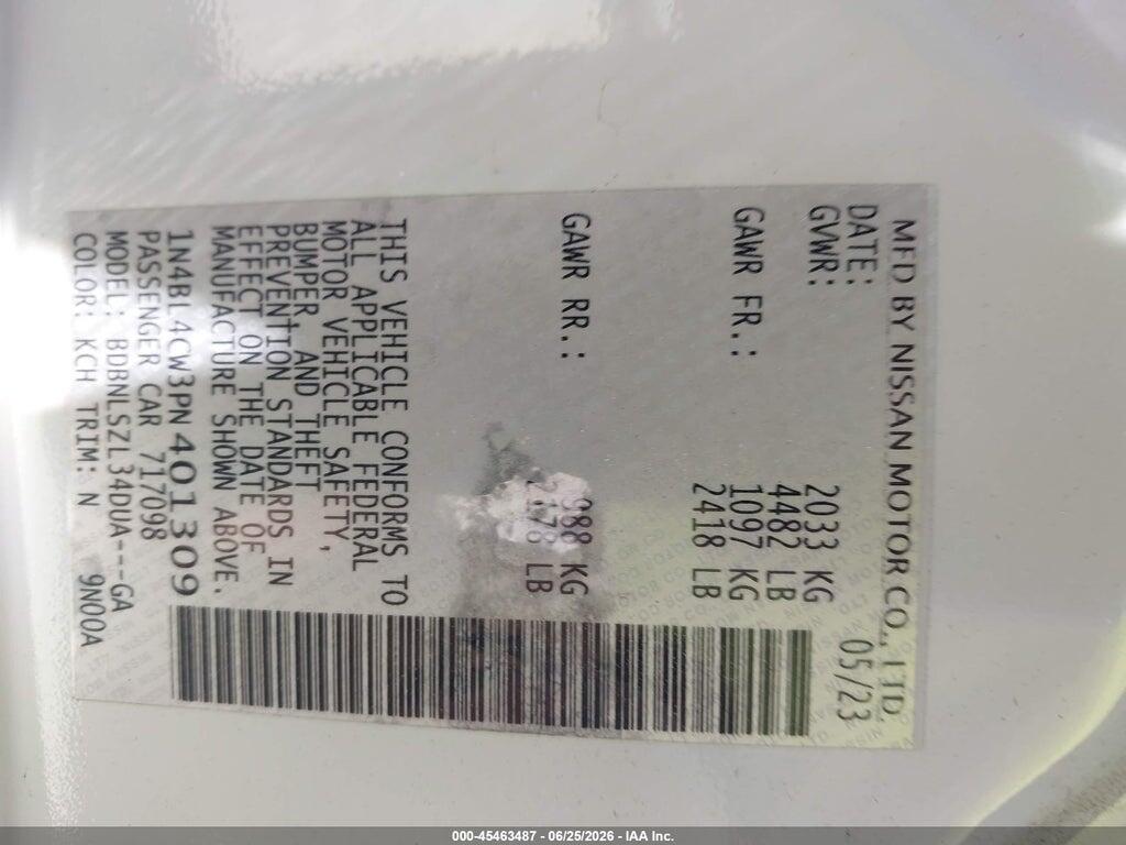 1N4BL4CW3PN401309 2023 NISSAN ALTIMA photo no. 9