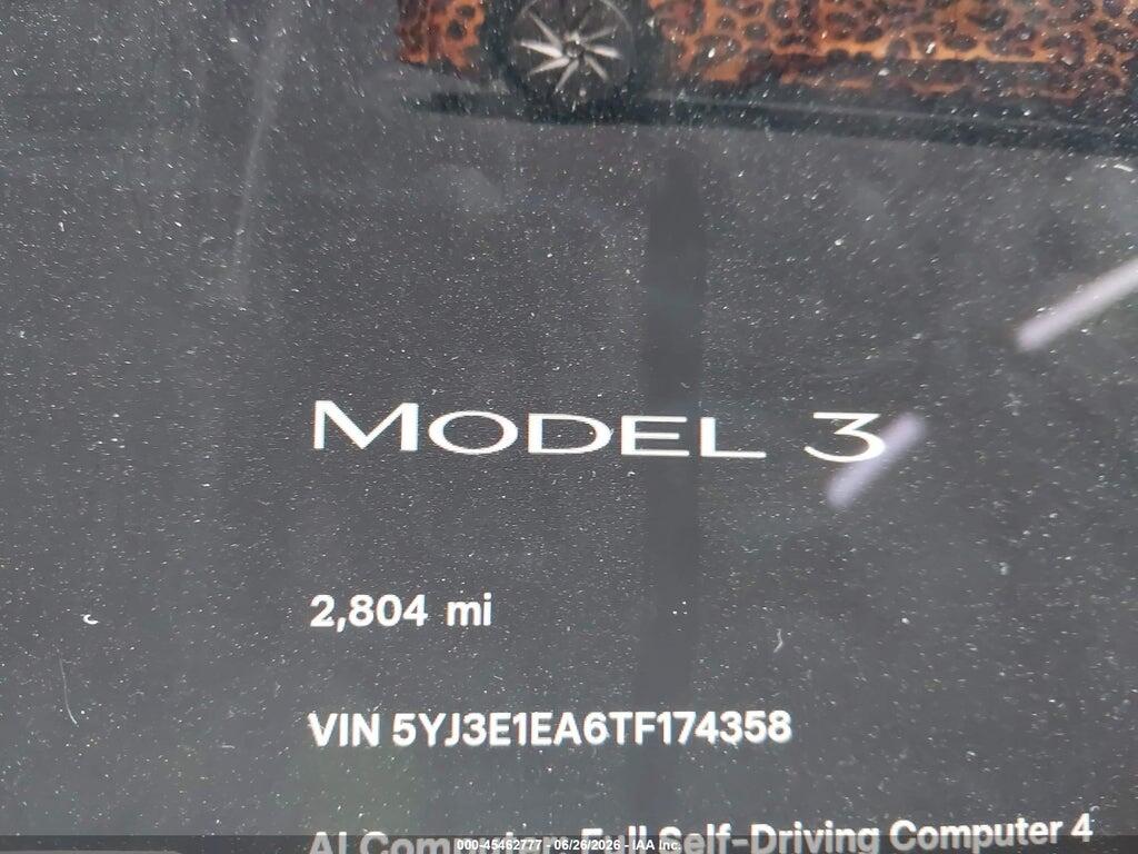 5YJ3E1EA6TF174358 2026 TESLA MODEL 3 photo no. 7