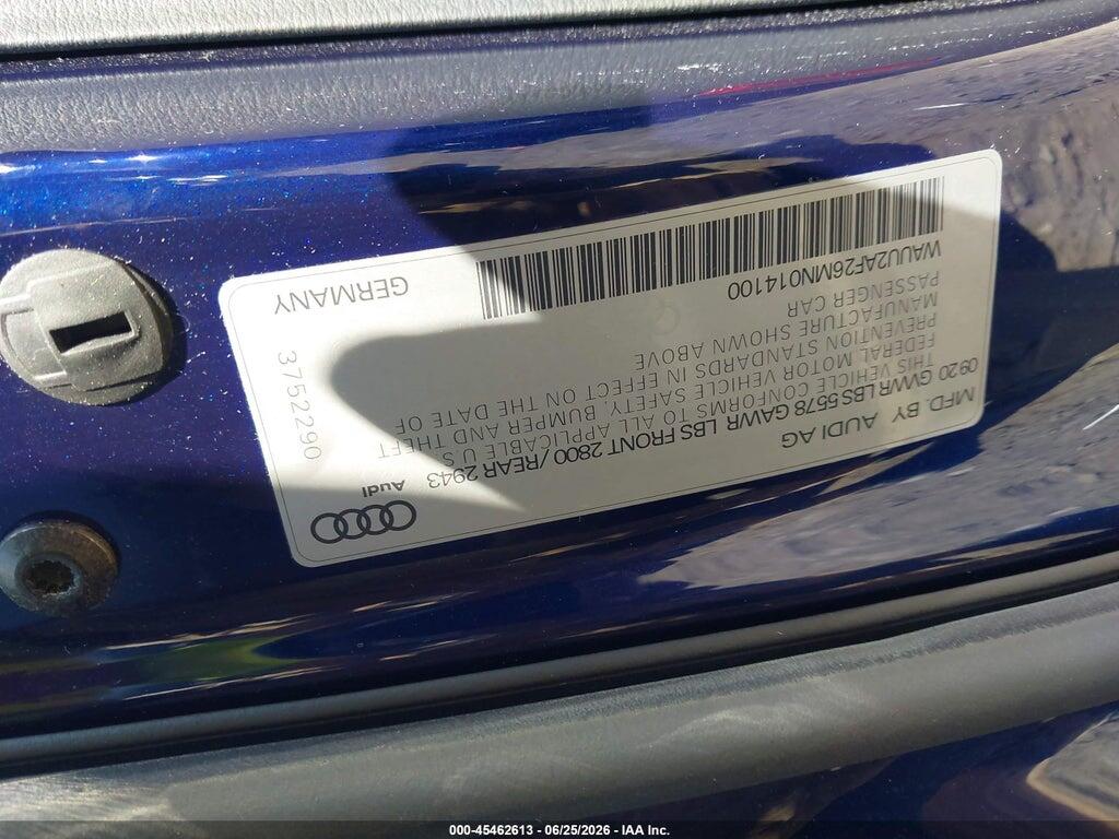 WAUU2AF26MN014100 2021 AUDI A7 SPORTBACK photo no. 9