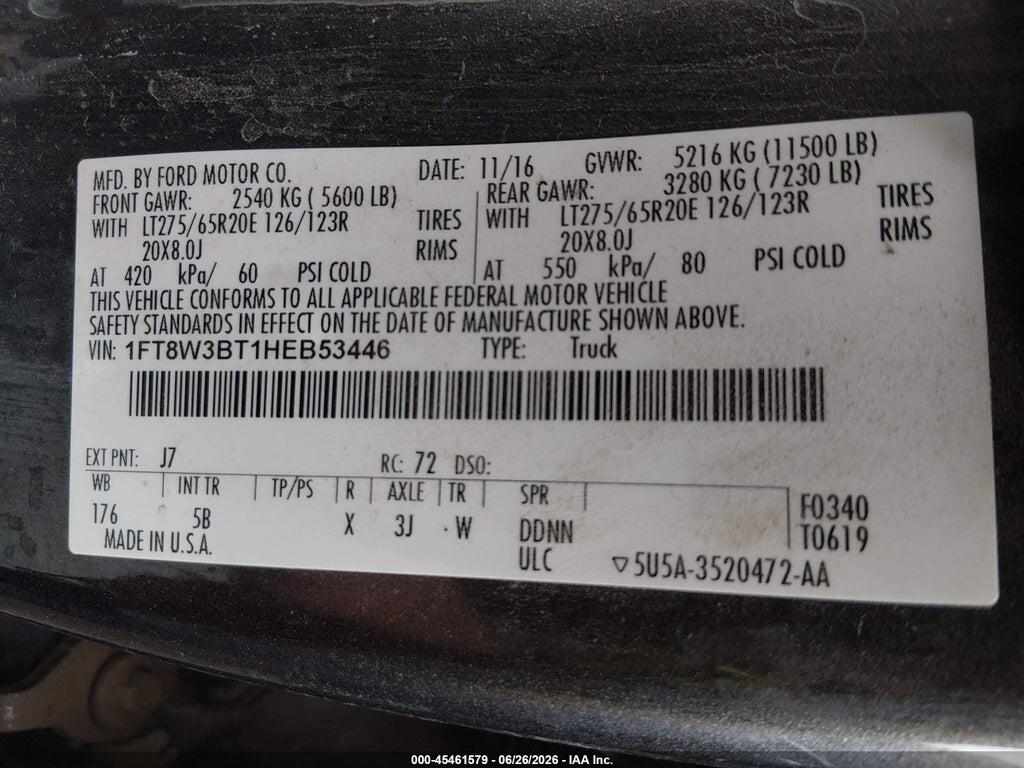 1FT8W3BT1HEB53446 2017 FORD F-350 photo no. 8