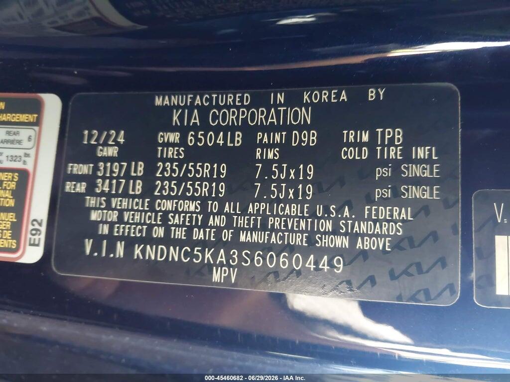 KNDNC5KA3S6060449 2025 KIA CARNIVAL MPV HYBRID photo no. 9