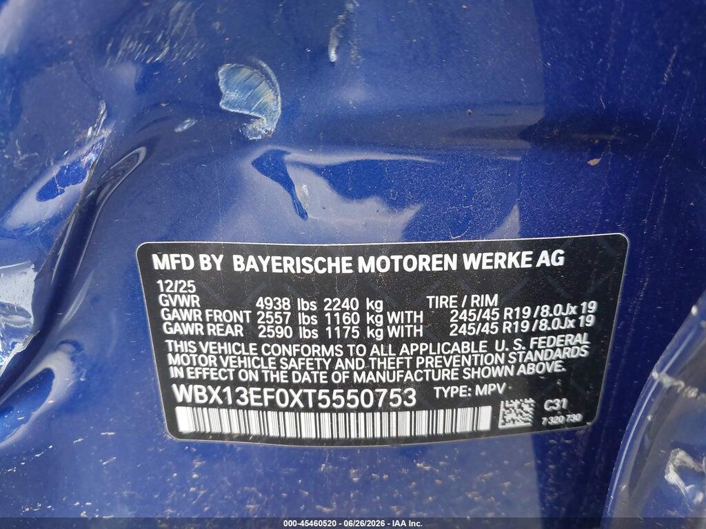 WBX13EF0XT5550753 2026 BMW X1 photo no. 9
