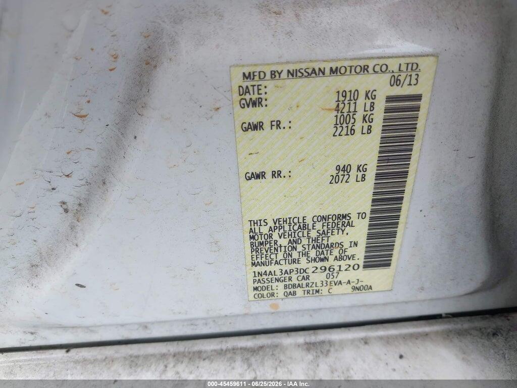 1N4AL3AP3DC296120 2013 NISSAN ALTIMA photo no. 9
