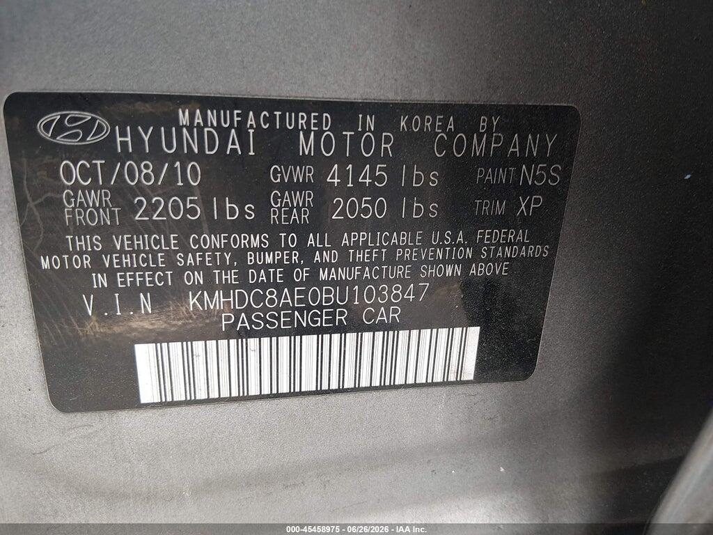 KMHDC8AE0BU103847 2011 HYUNDAI ELANTRA TOURING photo no. 9