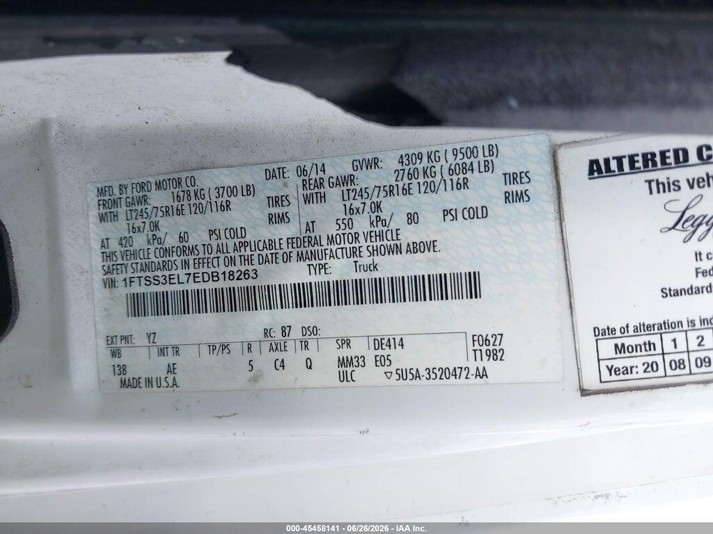 1FTSS3EL7EDB18263 2014 FORD E-350 SUPER DUTY photo no. 9