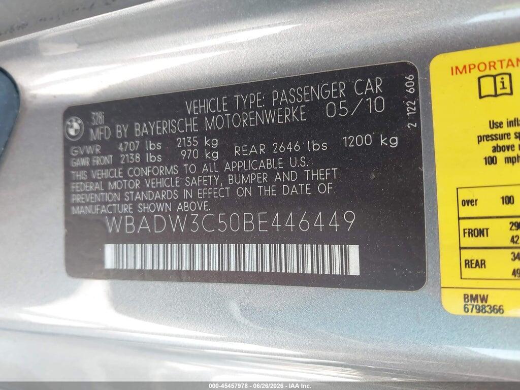 WBADW3C50BE446449 2011 BMW 328I photo no. 9
