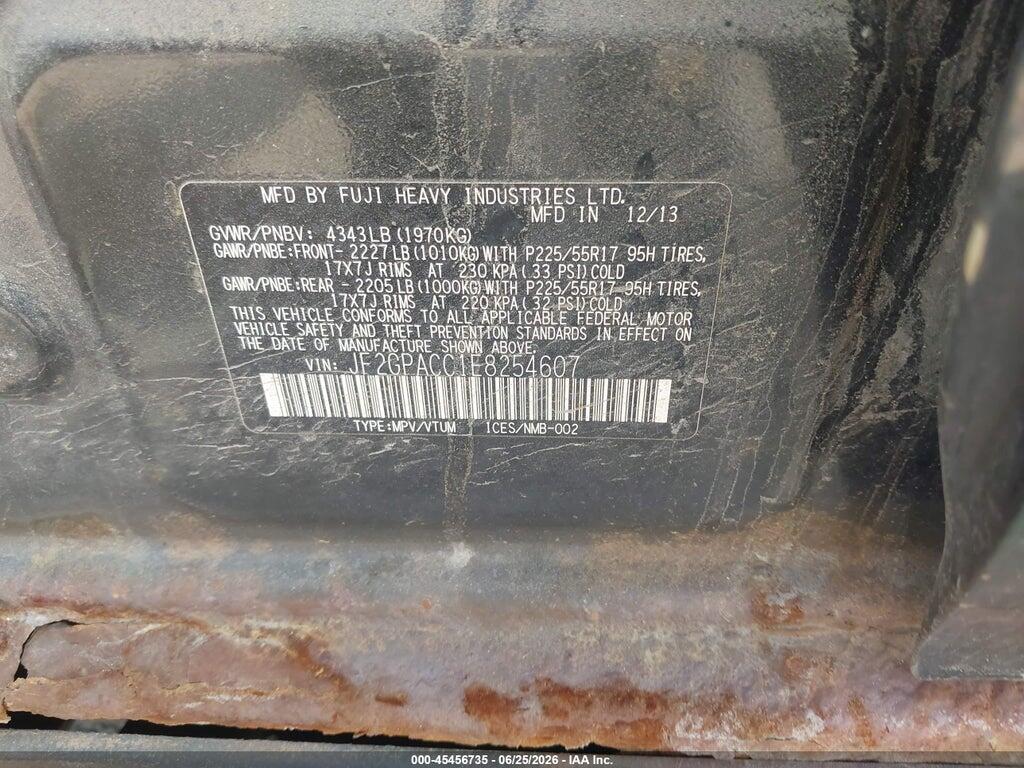 JF2GPACC1E8254607 2014 SUBARU XV CROSSTREK photo no. 9