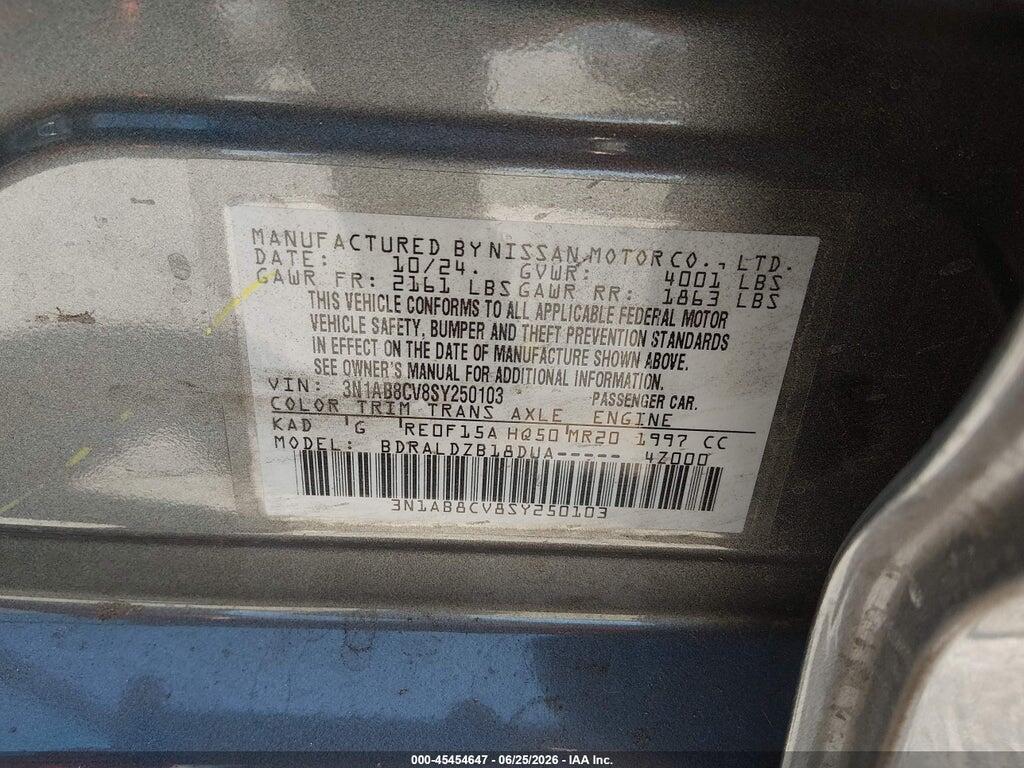 3N1AB8CV8SY250103 2025 NISSAN SENTRA photo no. 9