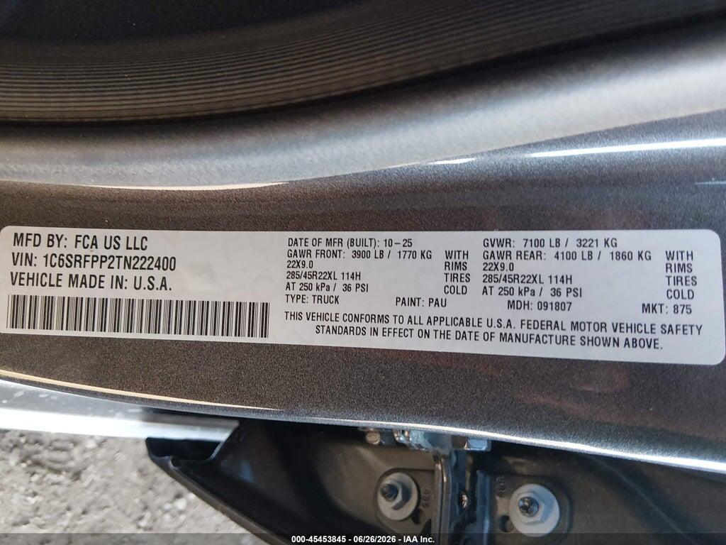 1C6SRFPP2TN222400 2026 RAM 1500 photo no. 9