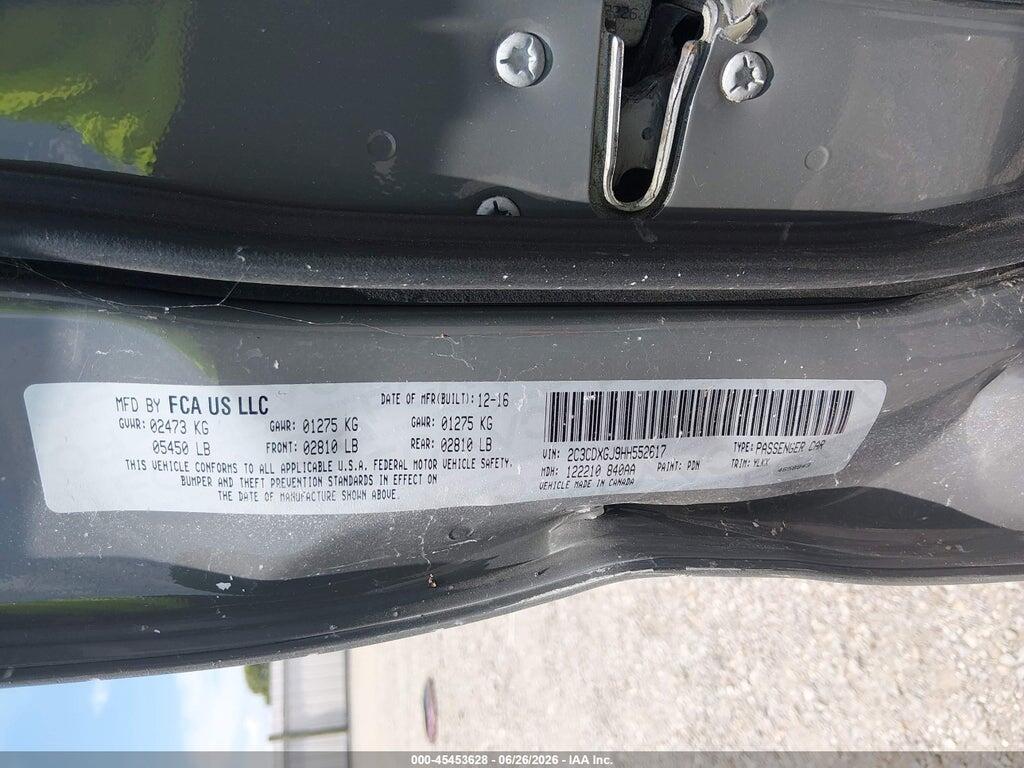 2C3CDXGJ9HH552617 2017 DODGE CHARGER photo no. 9