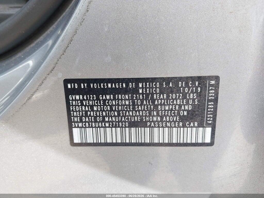 3VWCB7BU6KM271920 2019 VOLKSWAGEN JETTA photo no. 9