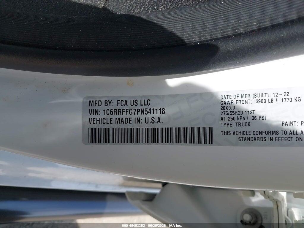 1C6RRFFG7PN541118 2023 RAM 1500 photo no. 9