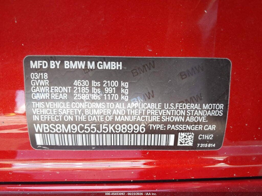 WBS8M9C55J5K98996 2018 BMW M3 photo no. 9