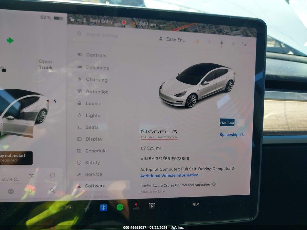 5YJ3E1EB5JF073866 2018 TESLA MODEL 3 photo no. 7
