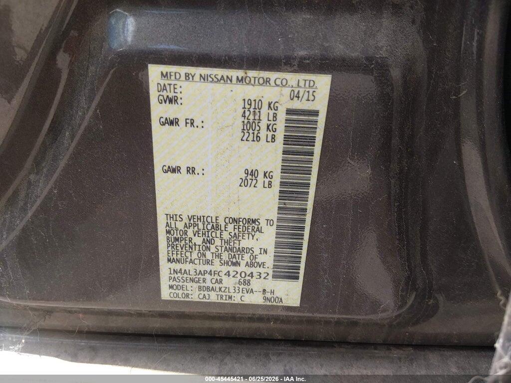 1N4AL3AP4FC420432 2015 NISSAN ALTIMA photo no. 9
