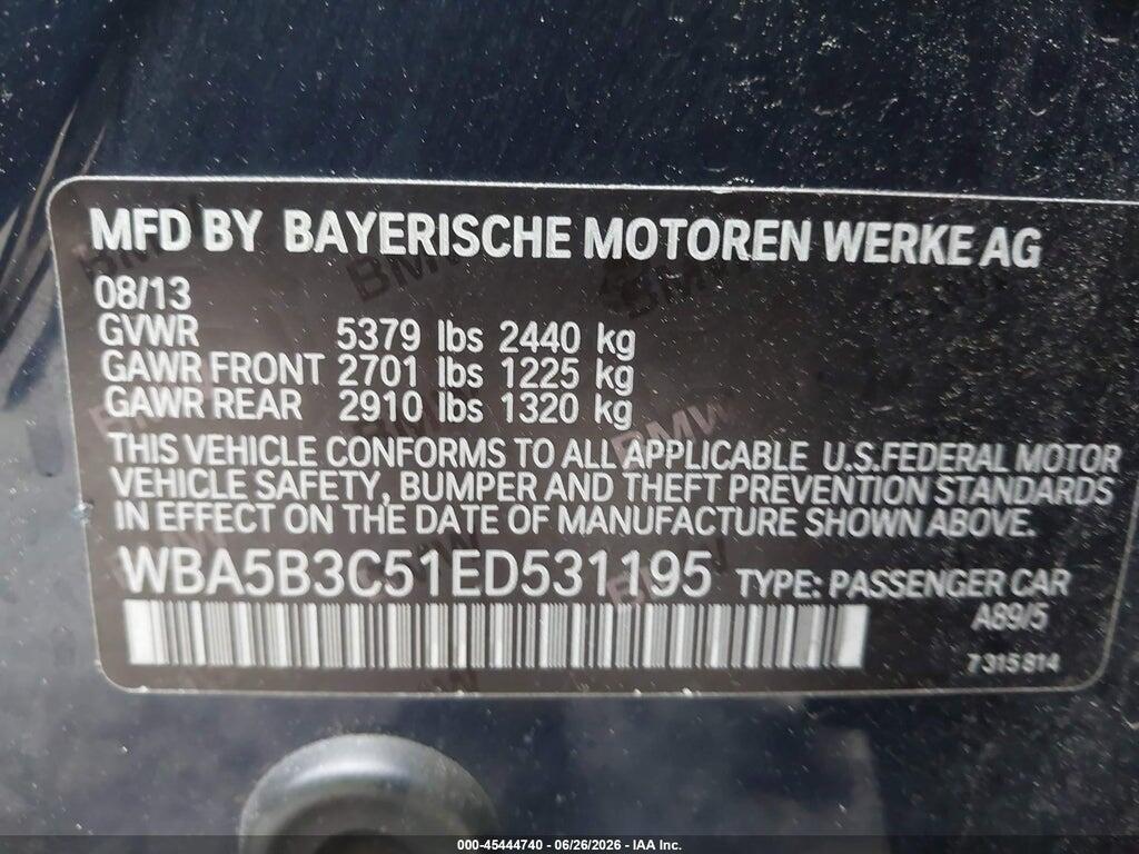 WBA5B3C51ED531195 2014 BMW 535I photo no. 9