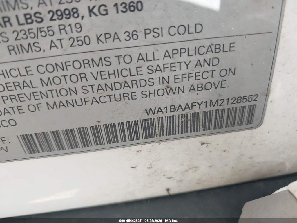 WA1BAAFY1M2128552 2021 AUDI Q5 photo no. 9