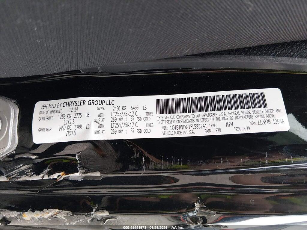 1C4BJWDG1FL588241 2015 JEEP WRANGLER UNLIMITED photo no. 9