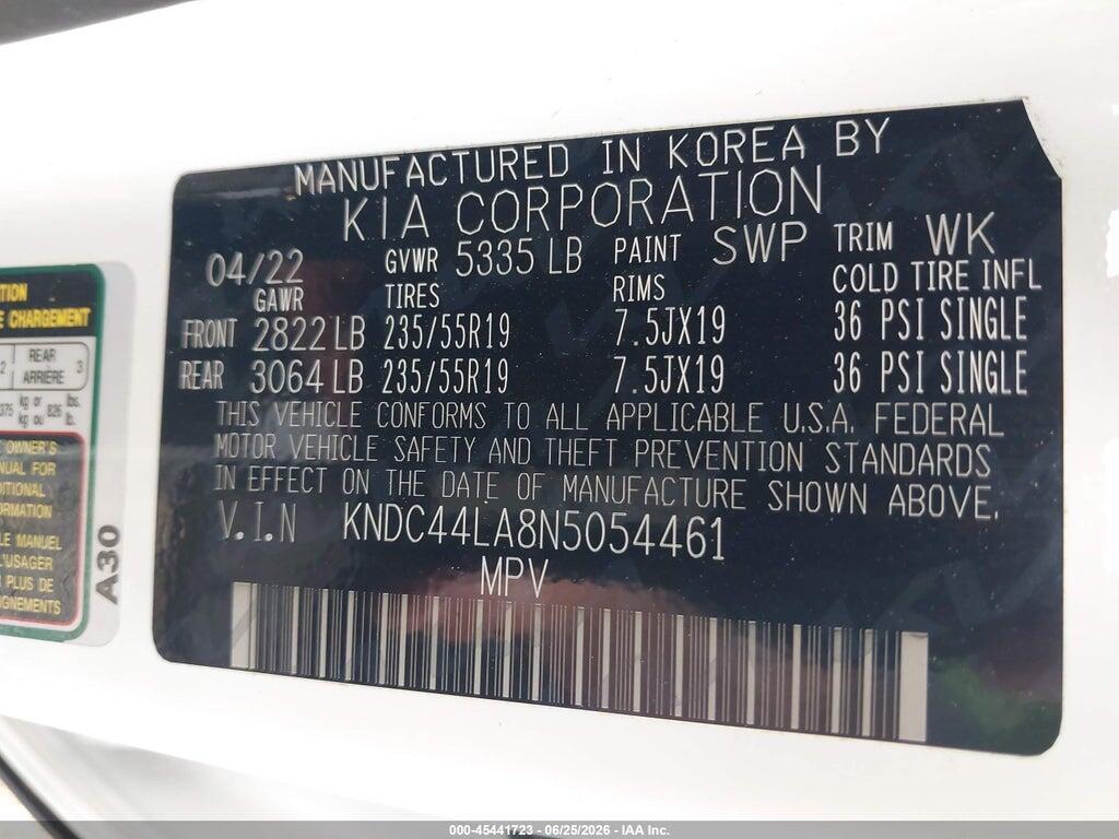 KNDC44LA8N5054461 2022 KIA EV6 photo no. 9