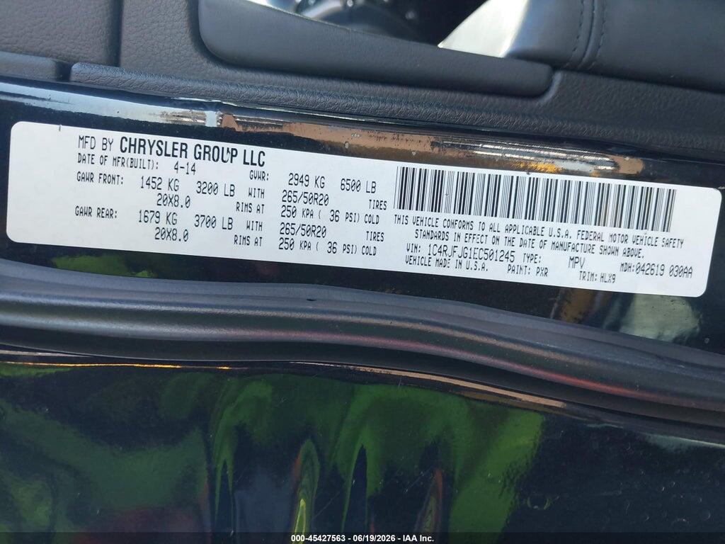 1C4RJFJG1EC501245 2014 JEEP GRAND CHEROKEE photo no. 9
