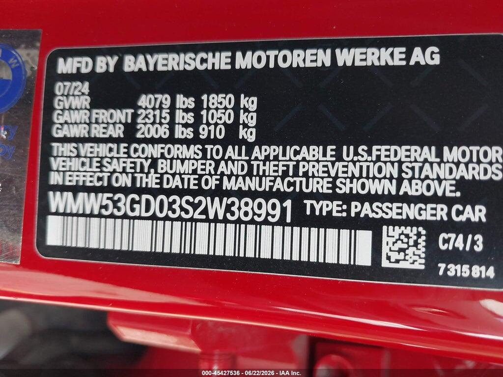 WMW53GD03S2W38991 2025 MINI HARDTOP photo no. 9