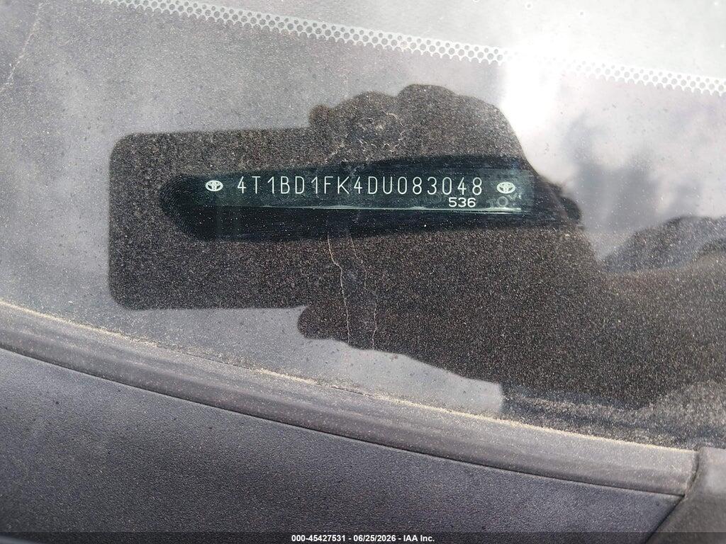 4T1BD1FK4DU083048 2013 TOYOTA CAMRY HYBRID photo no. 9